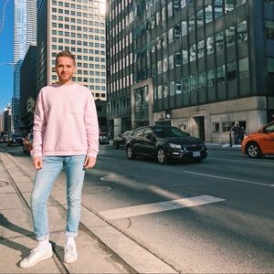 Oversized Baby Pink Crew